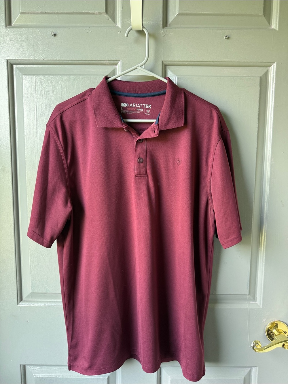 Ariat Men’s Burgundy Short-Sleeve Polo